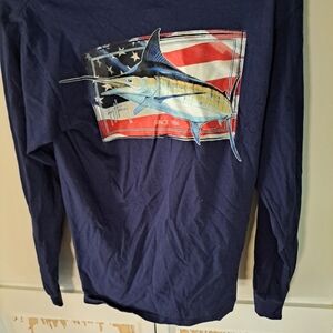 guy harvey mens long sleeve shirt Marlin motif Sz Small